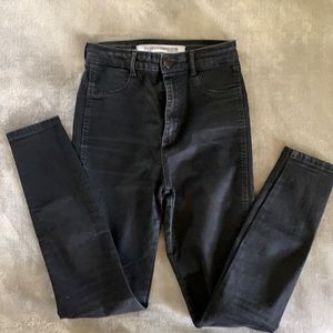 Zara black high rise skinny jeans size 4
